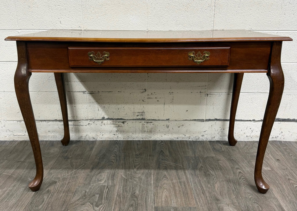 Vintage Queen Anne Style Writing Desk Entry Console Hallway Table Sofa Table