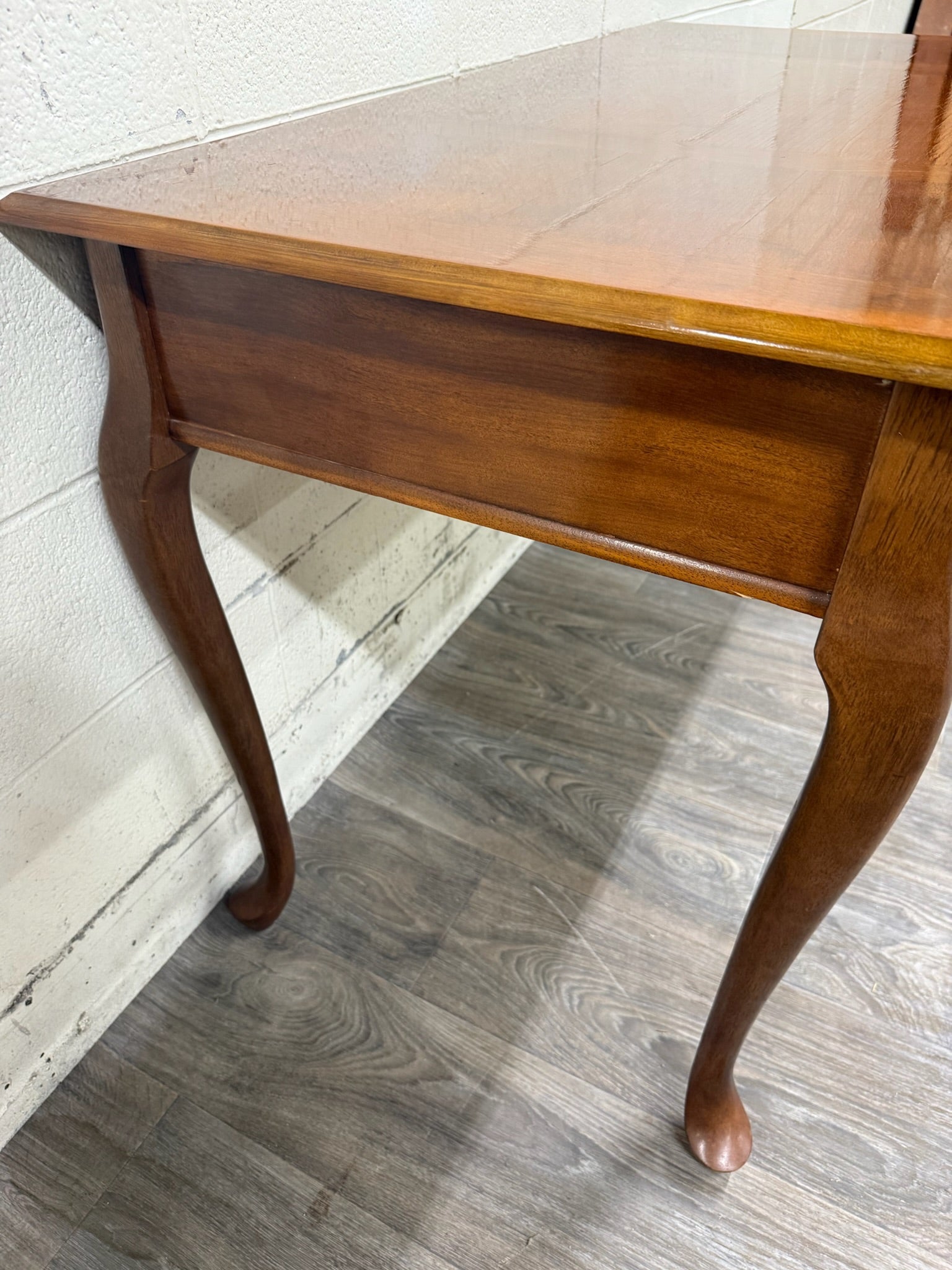 Vintage Queen Anne Style Writing Desk Entry Console Hallway Table Sofa Table
