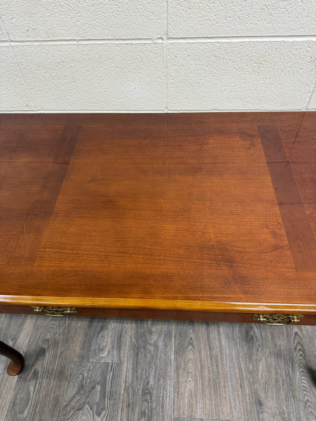 Vintage Queen Anne Style Writing Desk Entry Console Hallway Table Sofa Table