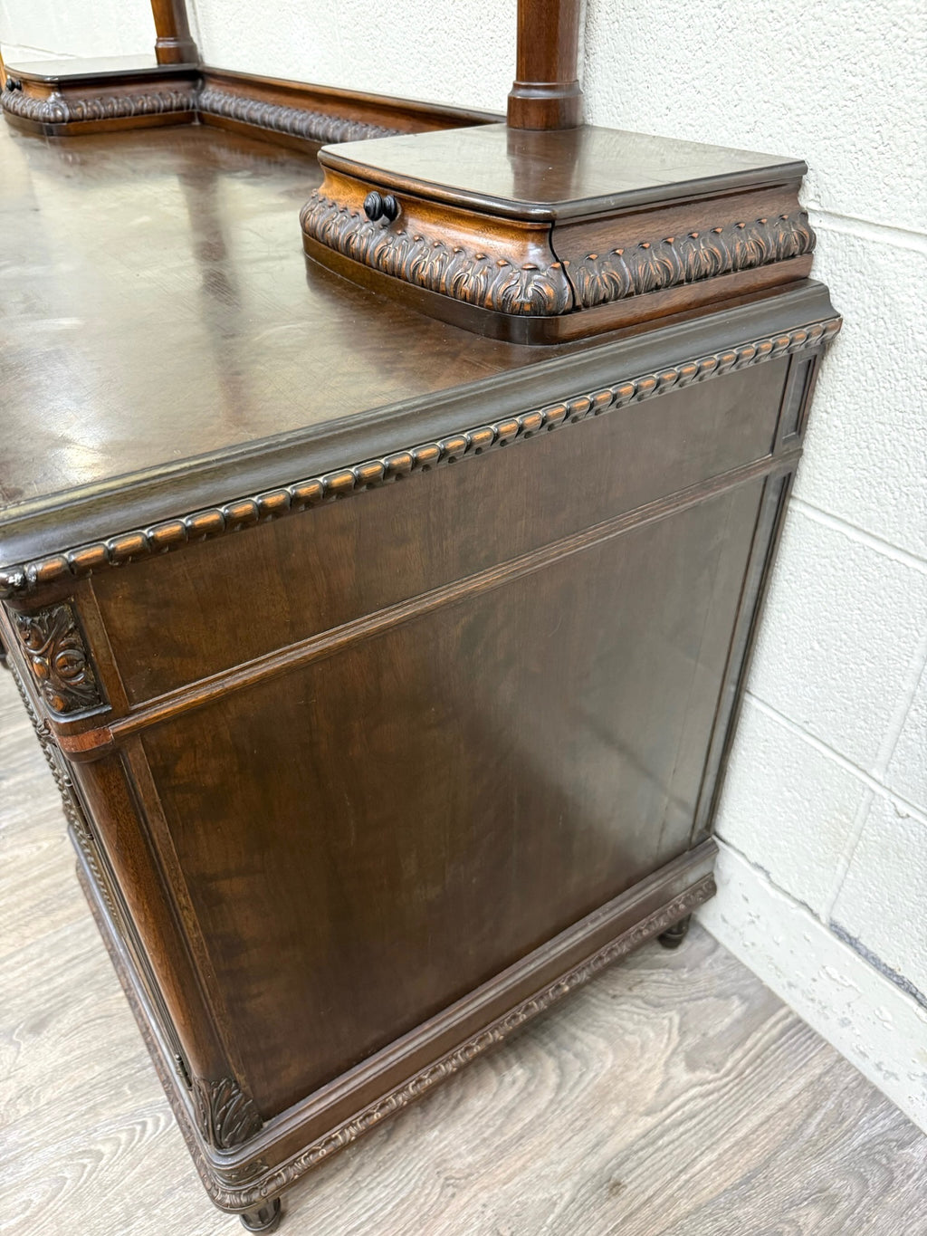 Antique Berkey & Gay Mahogany Vanity or Kneehole Desk