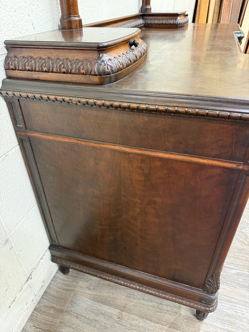 Antique Berkey & Gay Mahogany Vanity or Kneehole Desk