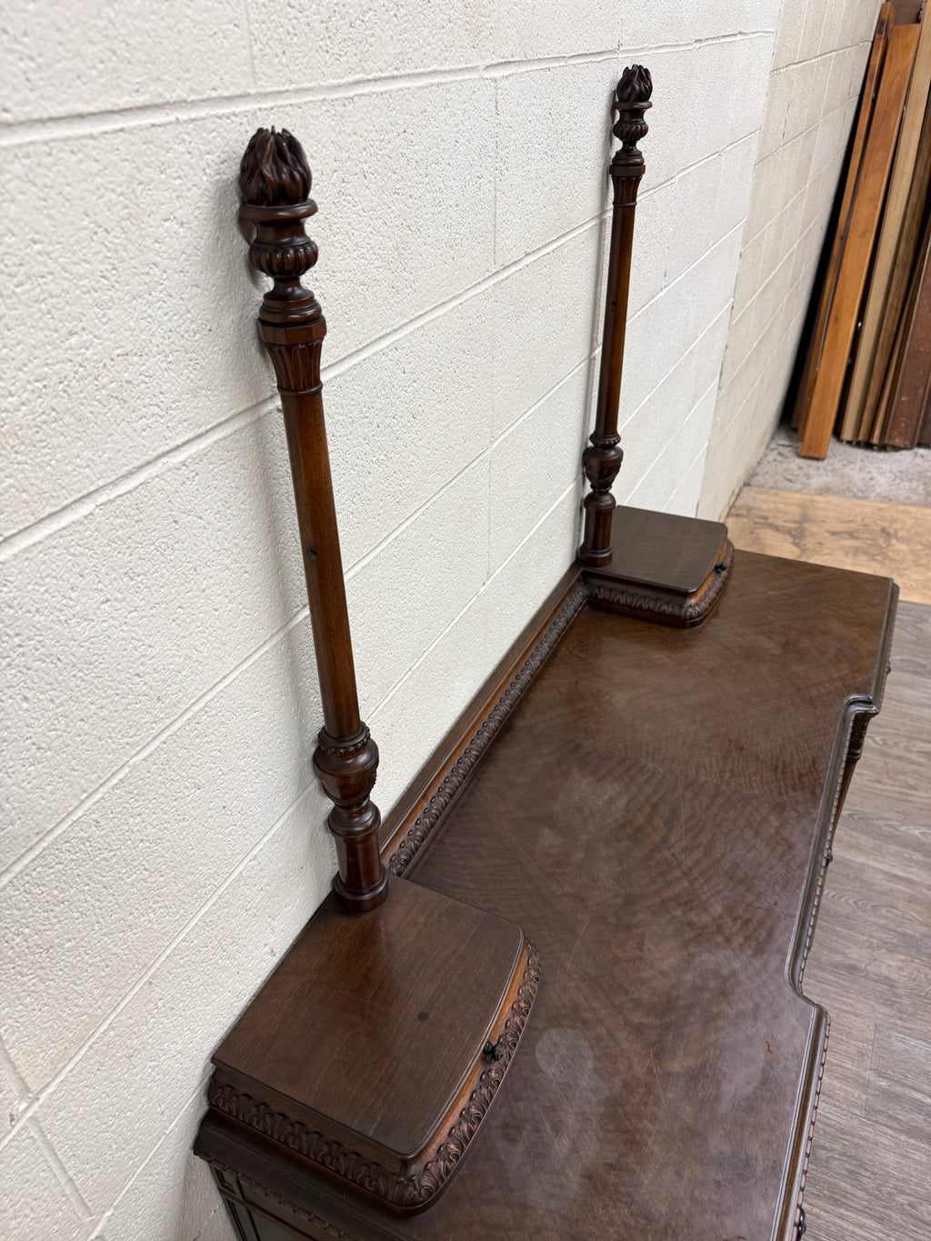Antique Berkey & Gay Mahogany Vanity or Kneehole Desk