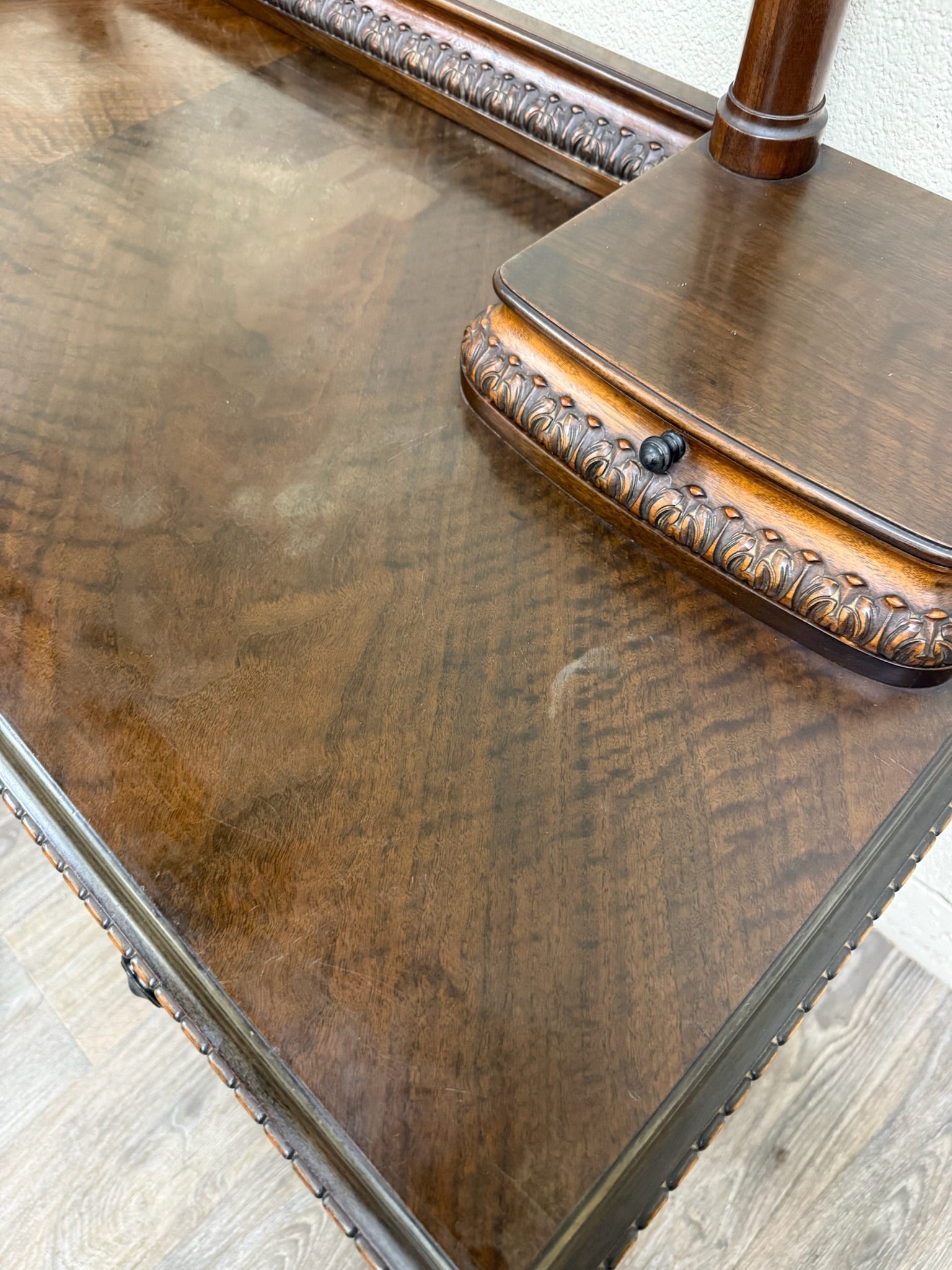 Antique Berkey & Gay Mahogany Vanity or Kneehole Desk