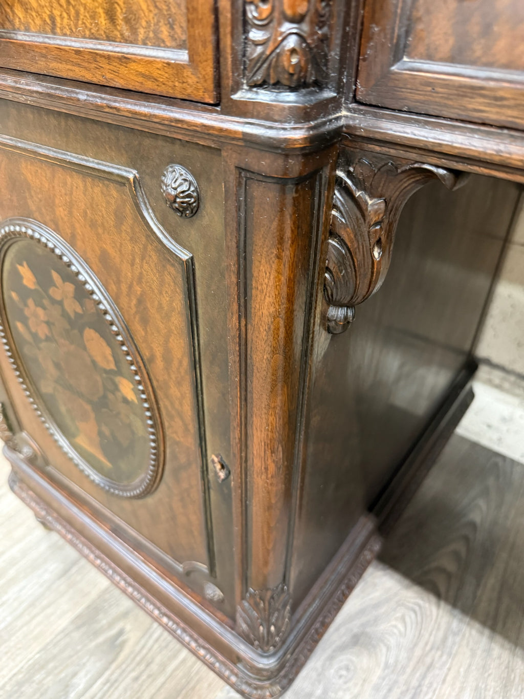 Antique Berkey & Gay Mahogany Vanity or Kneehole Desk