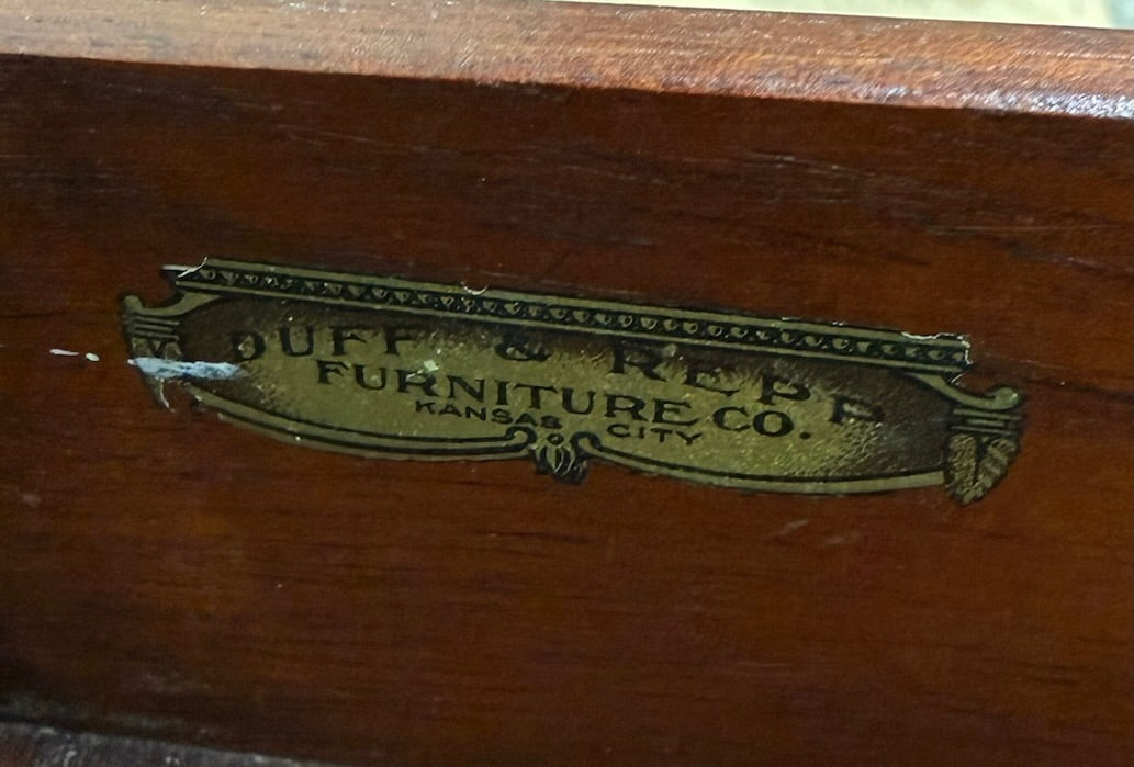 Antique Berkey & Gay Mahogany Vanity or Kneehole Desk