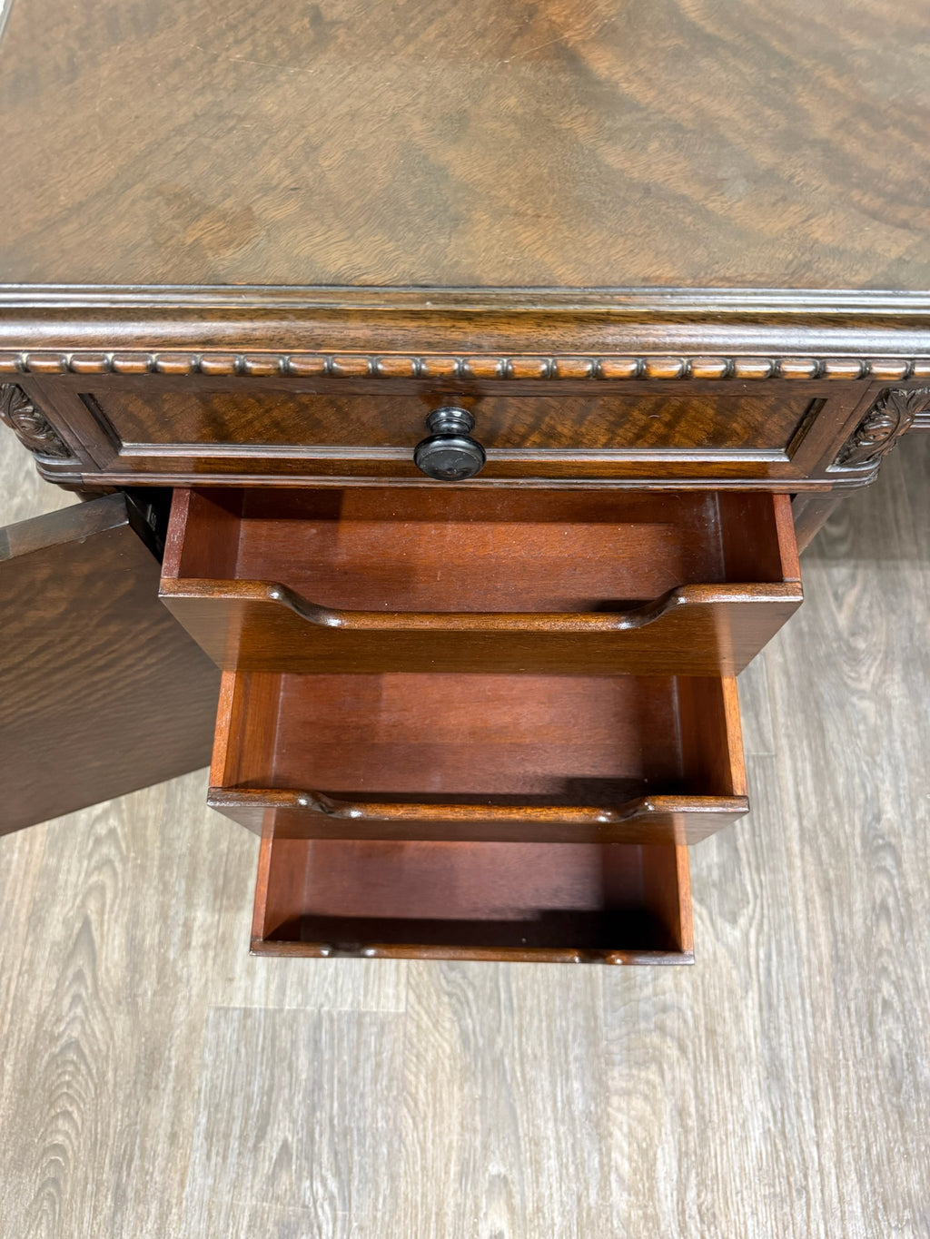 Antique Berkey & Gay Mahogany Vanity or Kneehole Desk