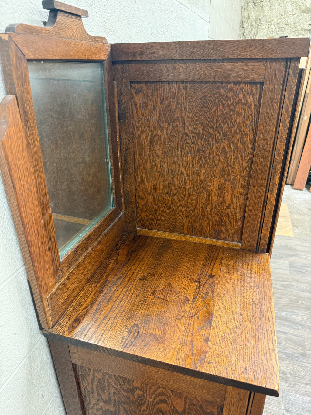 Antique Arts & Crafts Mission Quarter Sawn White Oak Gentleman’s Chiffonier
