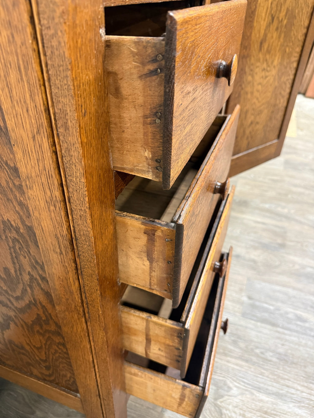 Antique Arts & Crafts Mission Quarter Sawn White Oak Gentleman’s Chiffonier