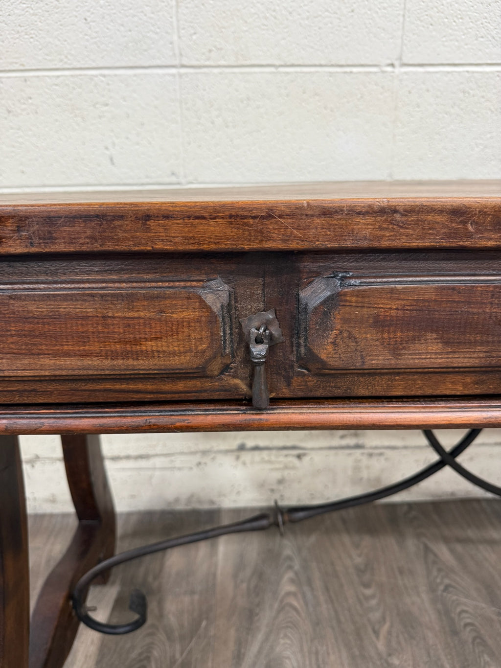 Vintage Spanish Colonial Style Writing Desk Library Table