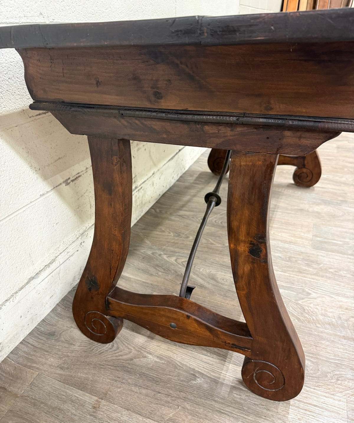 Vintage Spanish Colonial Style Writing Desk Library Table