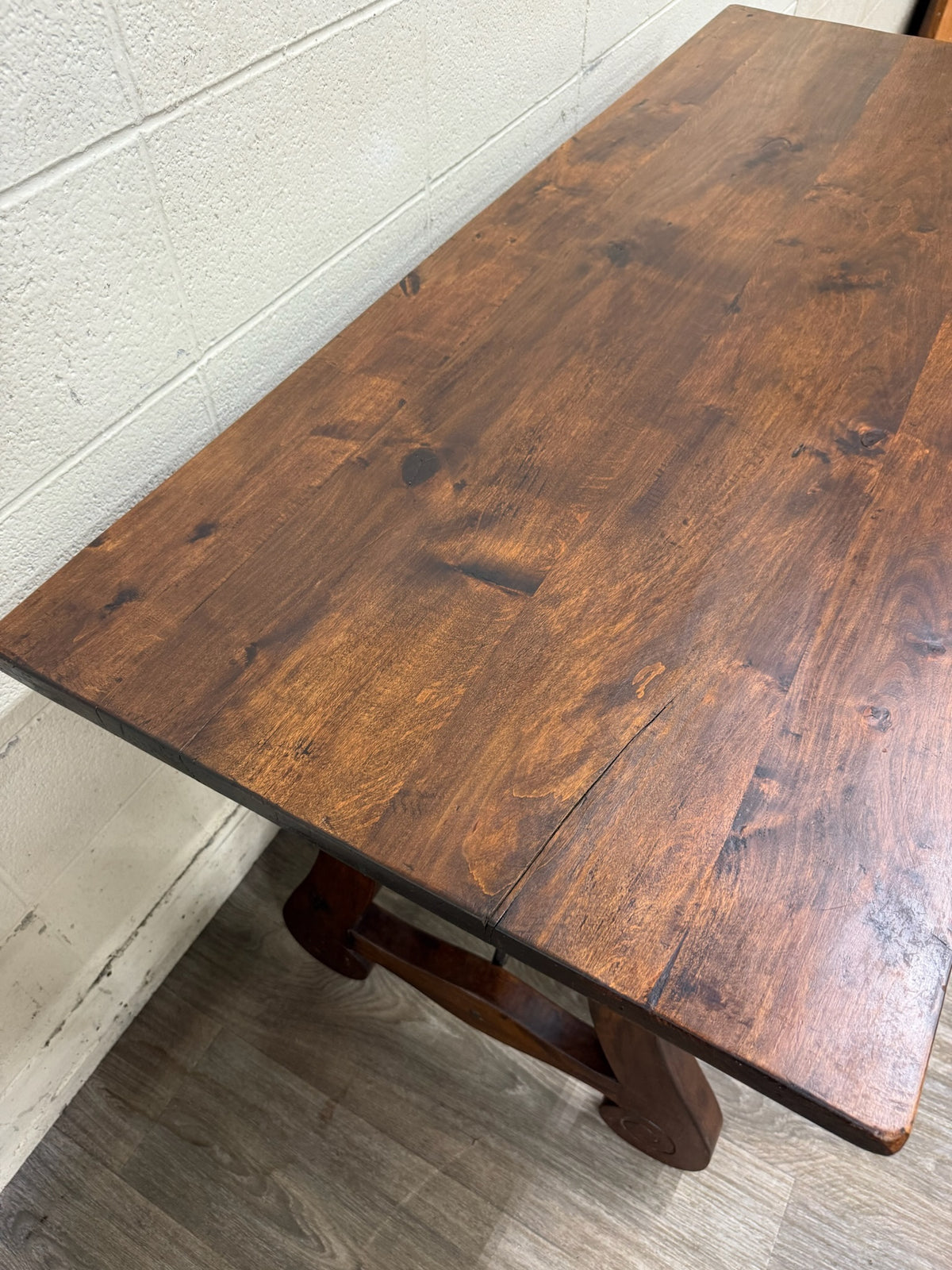 Vintage Spanish Colonial Style Writing Desk Library Table