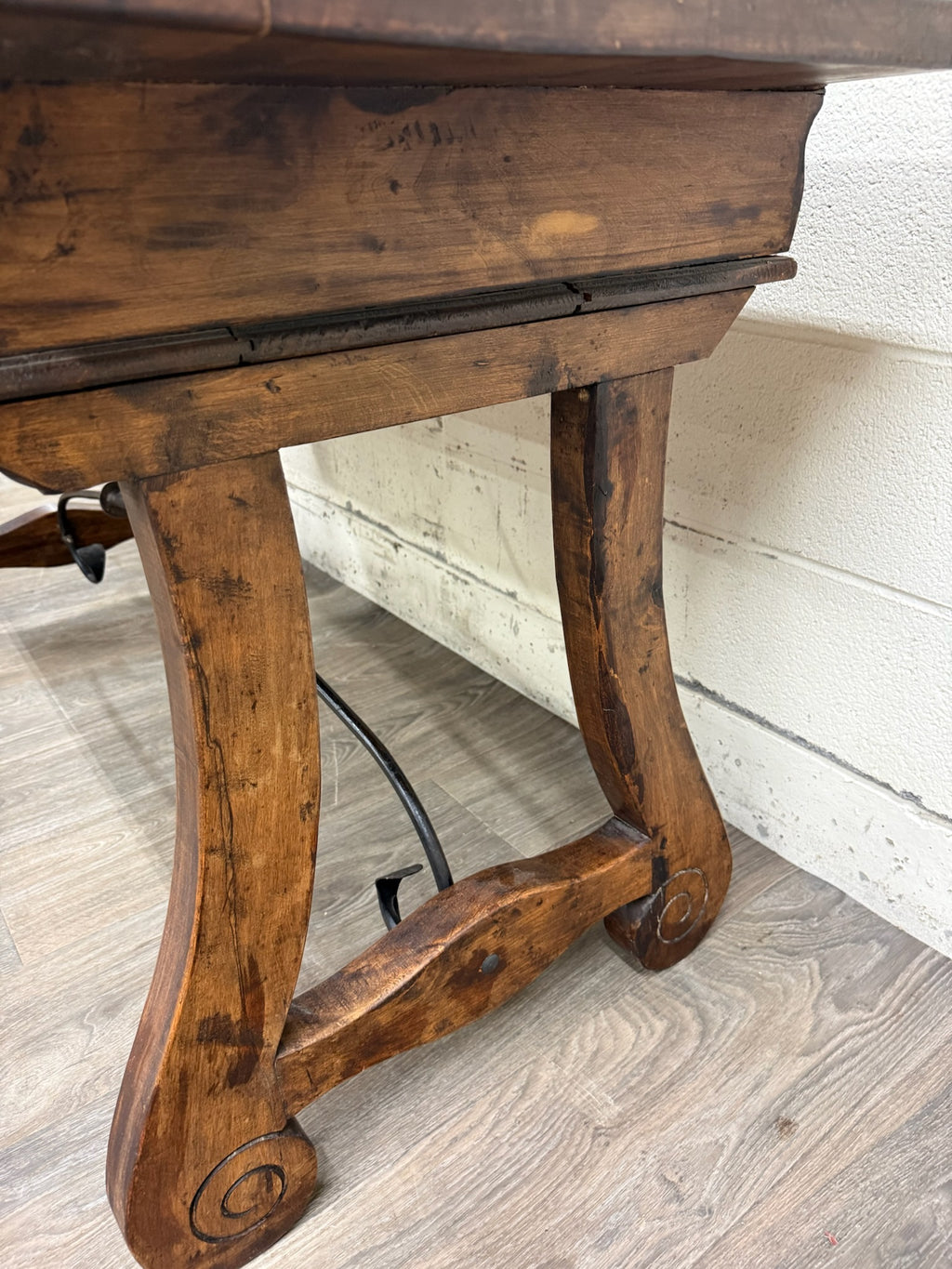 Vintage Spanish Colonial Style Writing Desk Library Table