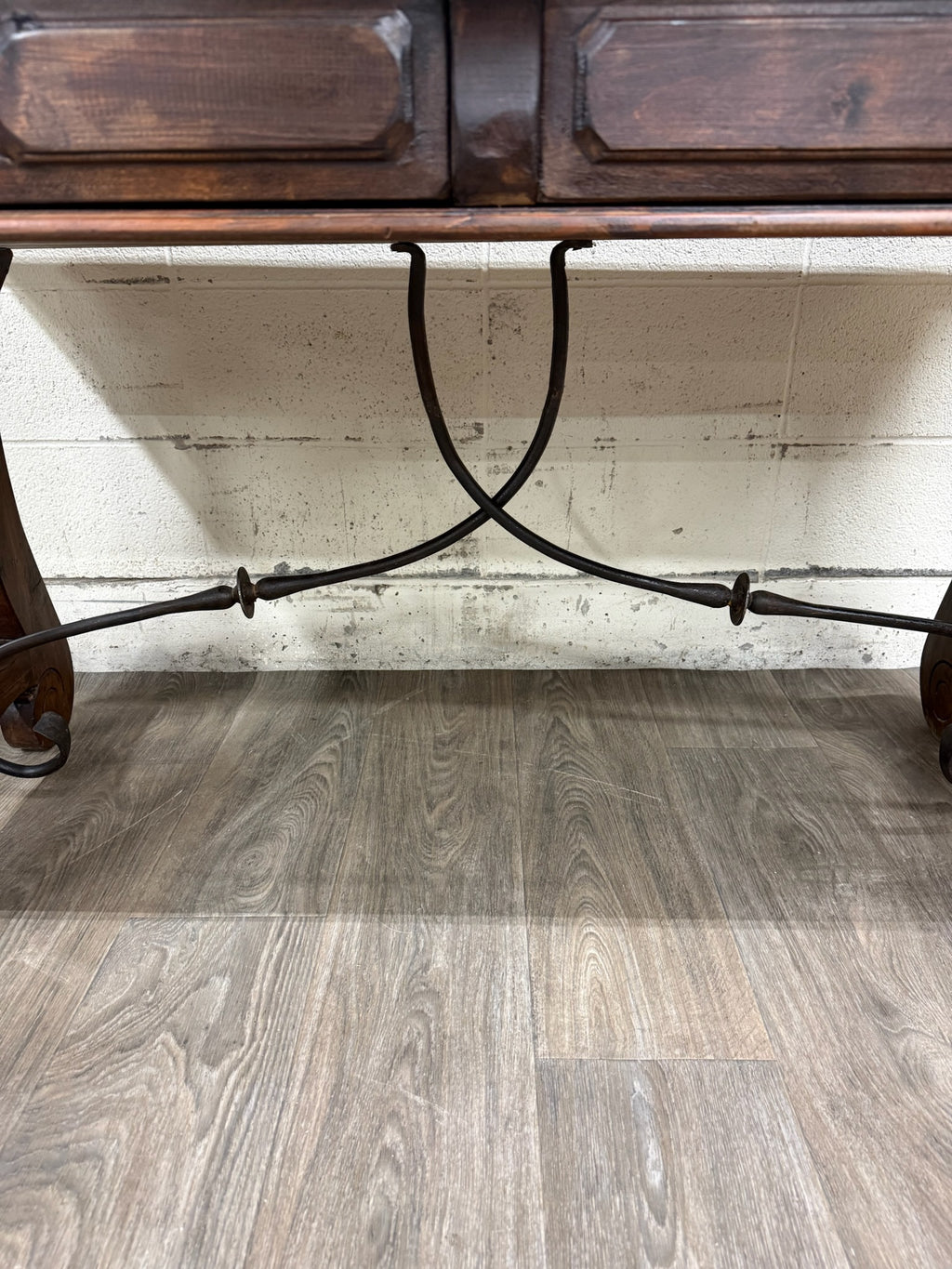 Vintage Spanish Colonial Style Writing Desk Library Table