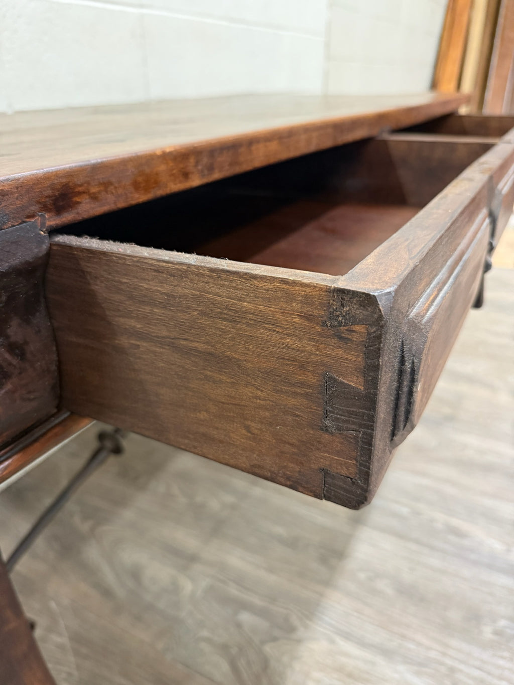 Vintage Spanish Colonial Style Writing Desk Library Table