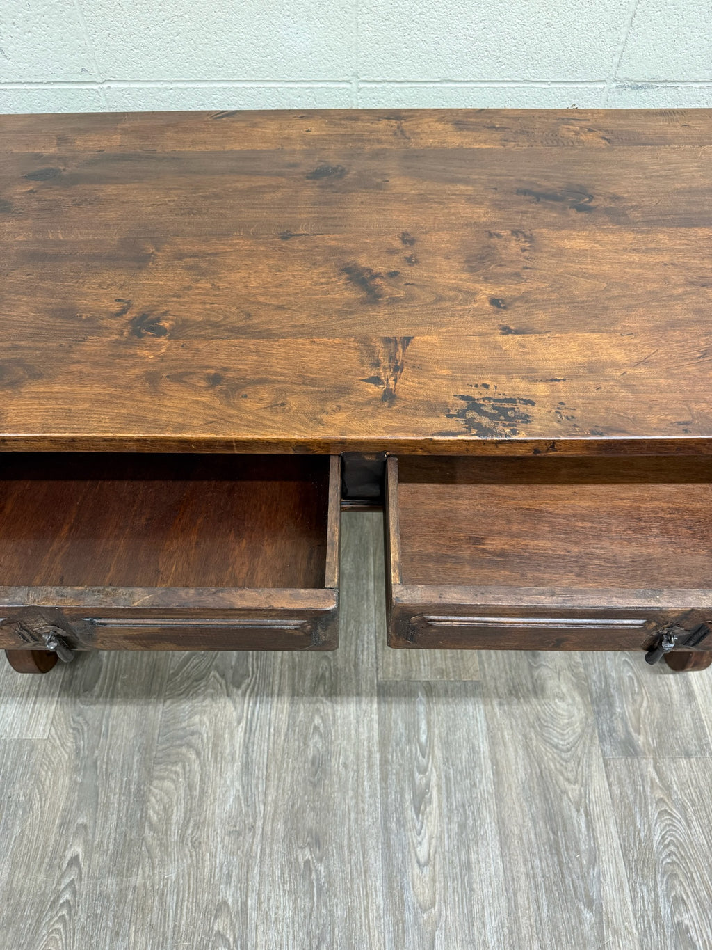 Vintage Spanish Colonial Style Writing Desk Library Table
