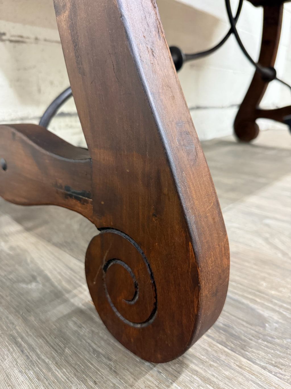 Vintage Spanish Colonial Style Writing Desk Library Table