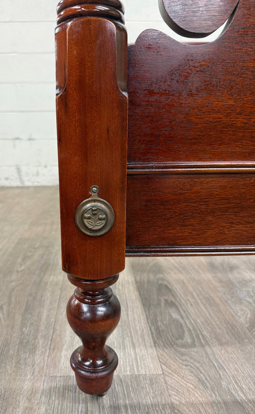 Vintage Full Size Duncan Phyfe Style Mahogany Bed