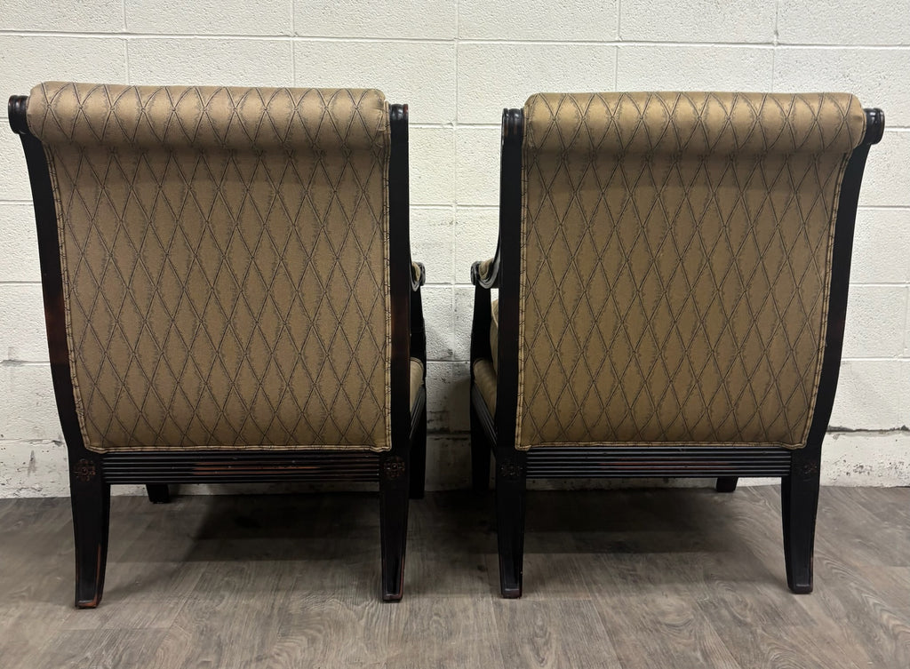 Vintage C.R. Laine French Louis XVI Style Designer Accent Chairs - Pair