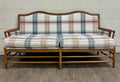 Vintage Isenhour Furniture MCM Ficks Reed Style Rattan Camelback Sofa