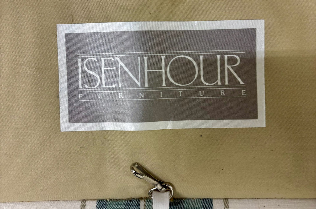 Vintage Isenhour Furniture MCM Ficks Reed Style Rattan Camelback Sofa