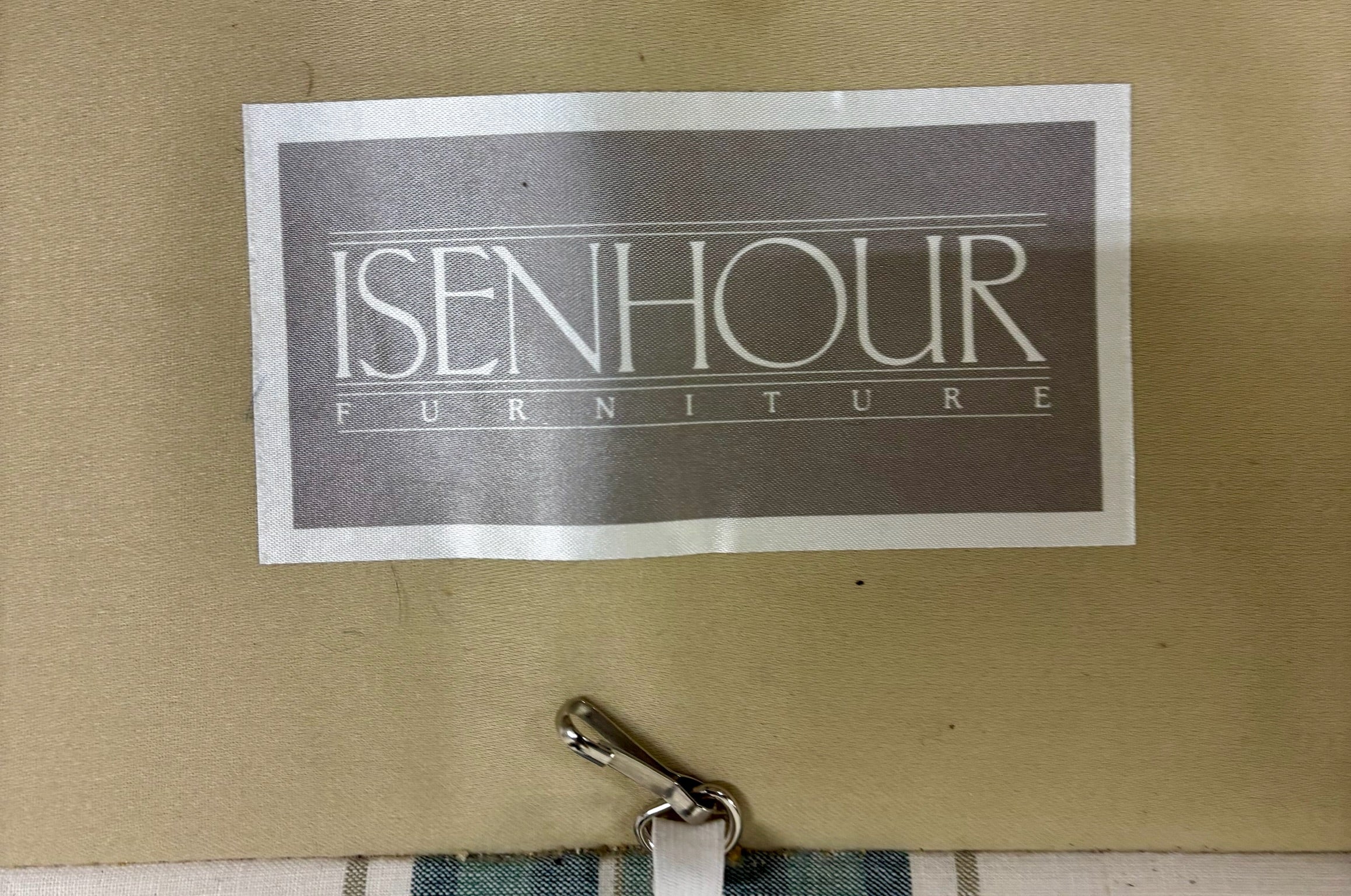 Vintage Isenhour Furniture MCM Ficks Reed Style Rattan Camelback Sofa