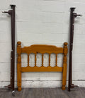 Vintage Twin Size Cannonball Spindle Headboard Bedframe
