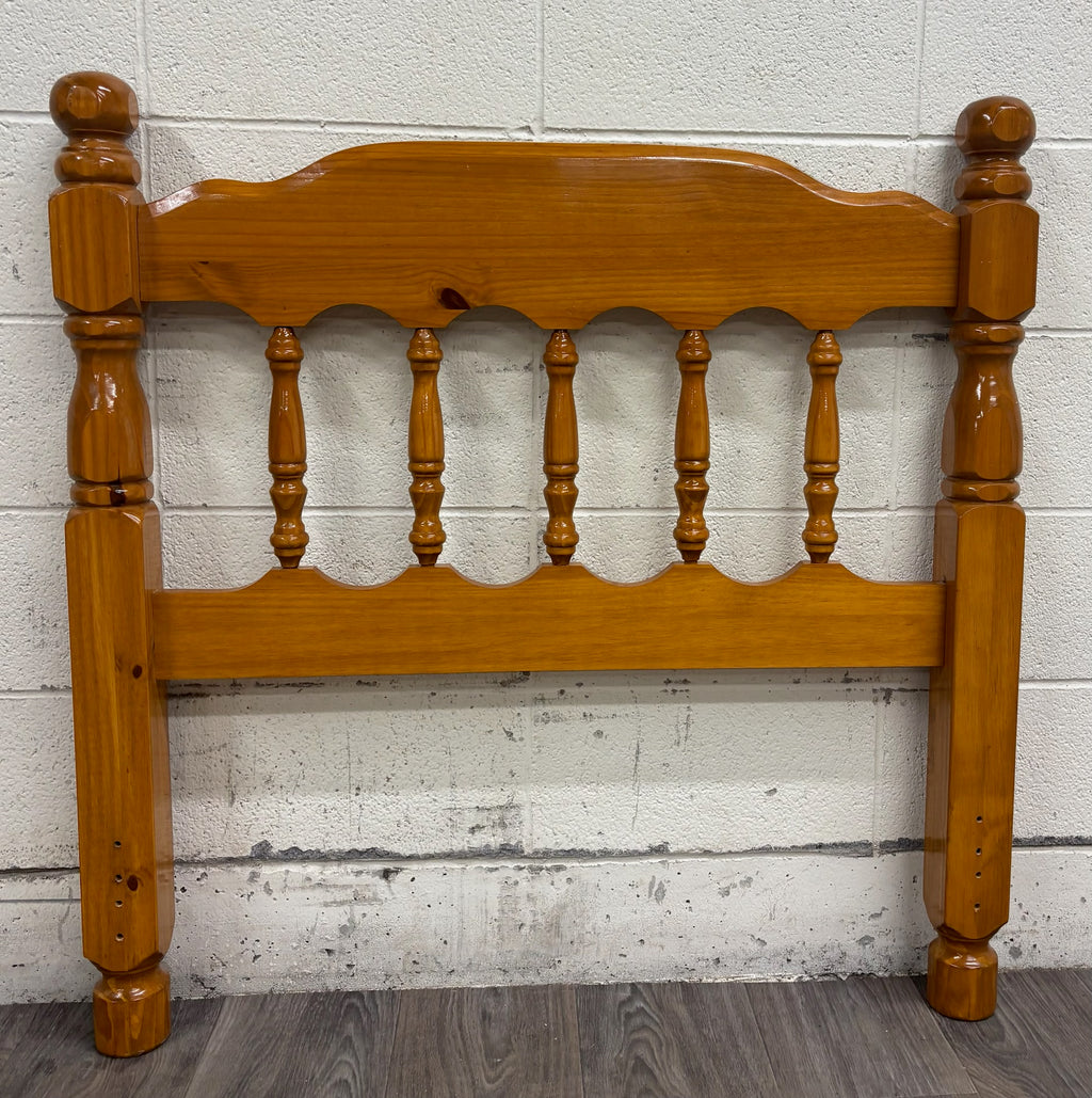 Vintage Twin Size Cannonball Spindle Headboard Bedframe