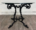 Vintage Hollywood Regency Style Wrought Iron and Glass Center Breakfast Table