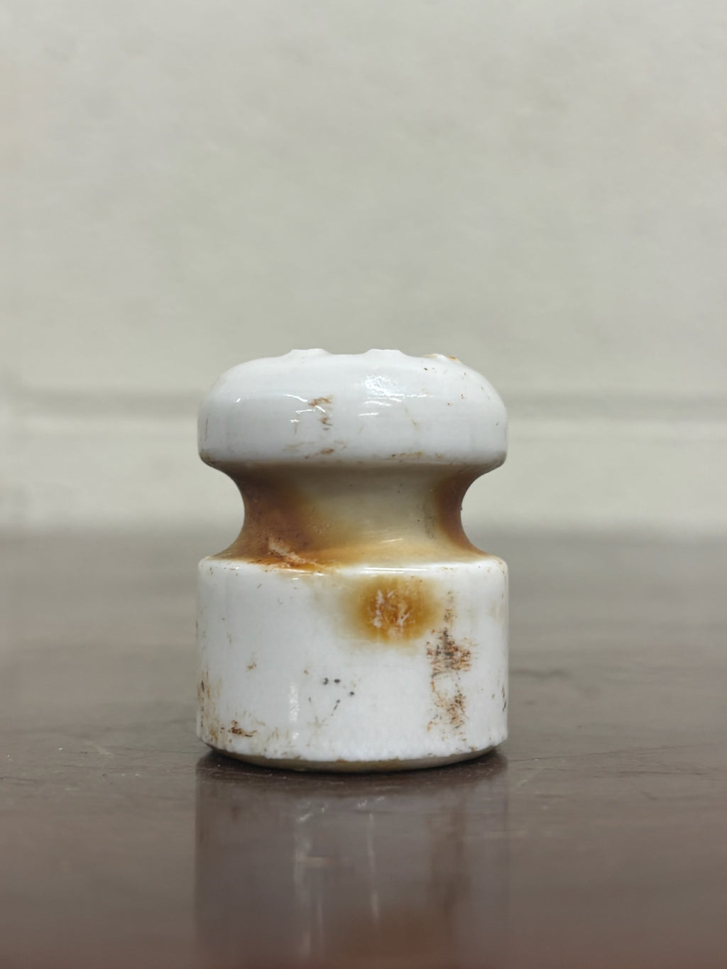 Antique Small White Ceramic Electrical Wire Insulator