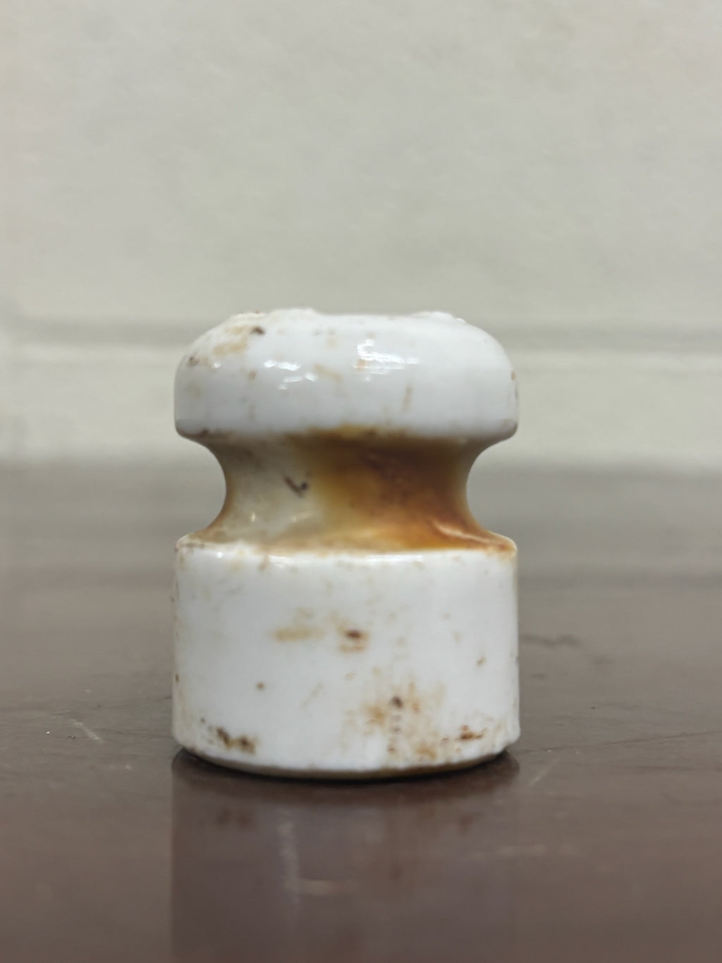Antique Small White Ceramic Electrical Wire Insulator