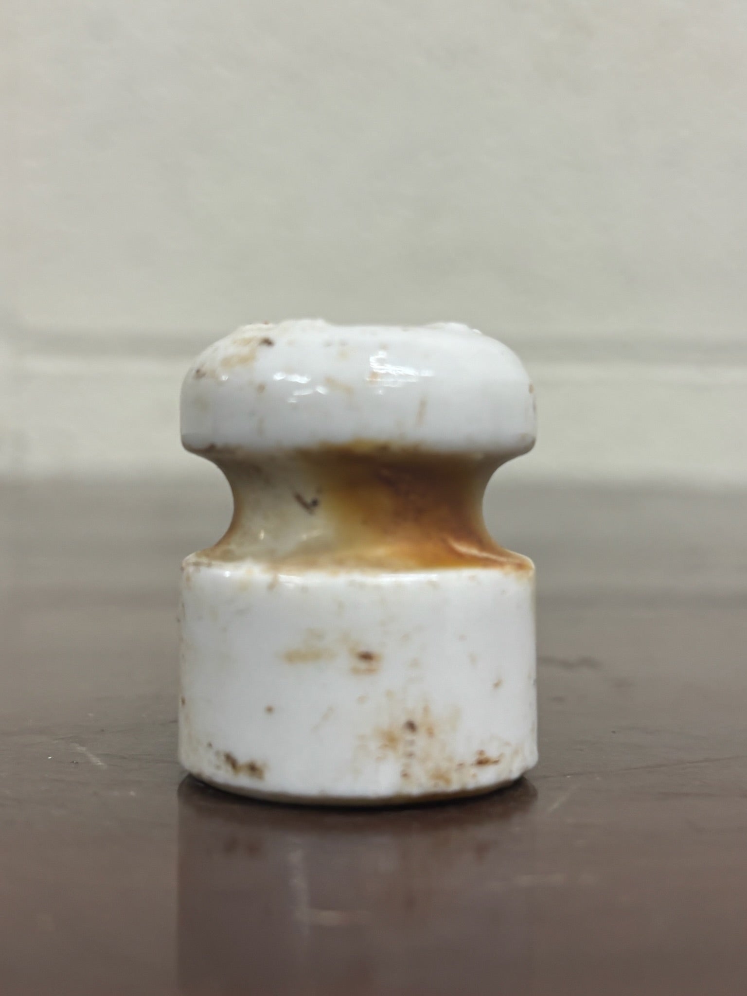 Antique Small White Ceramic Electrical Wire Insulator