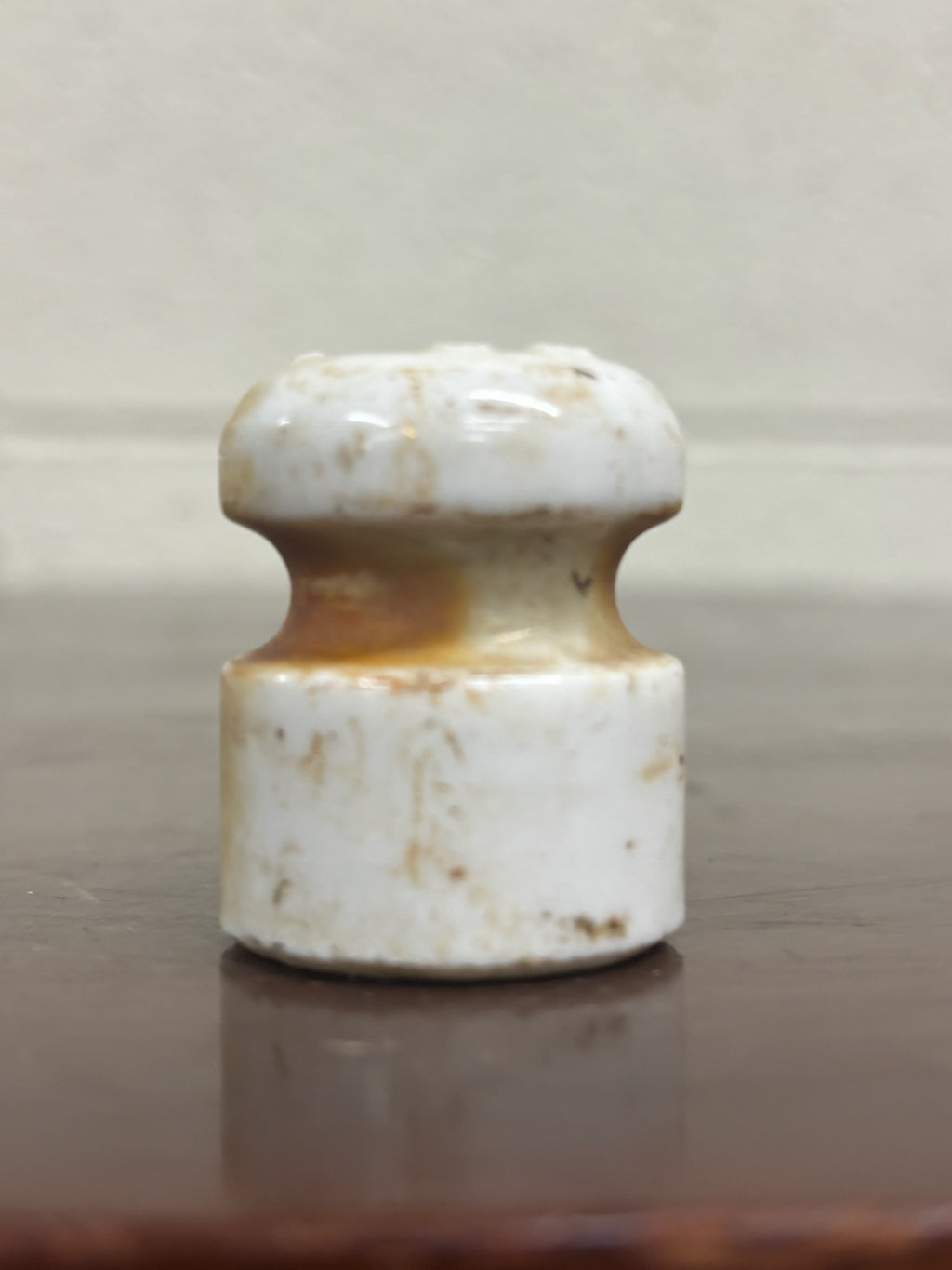 Antique Small White Ceramic Electrical Wire Insulator