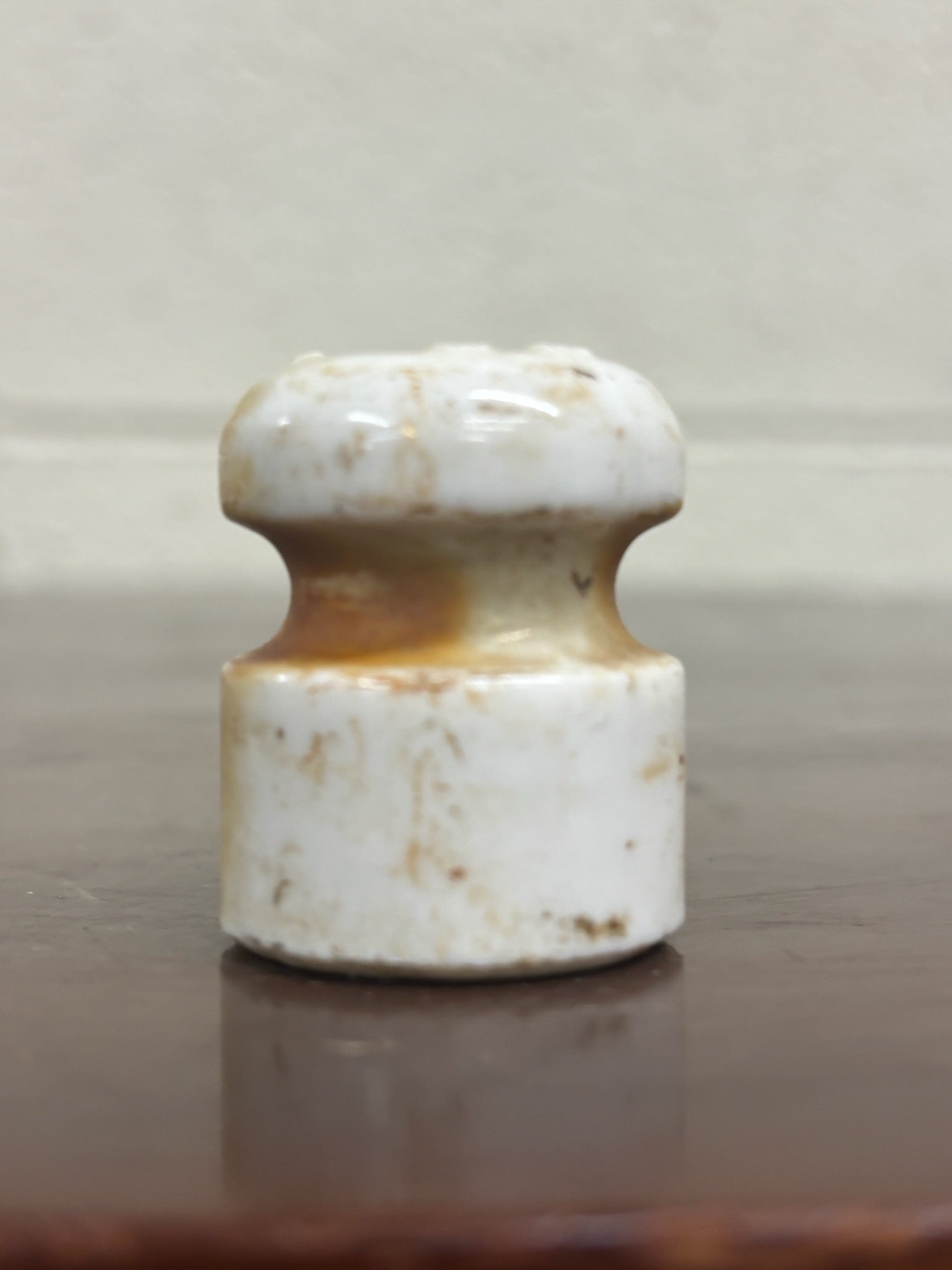 Antique Small White Ceramic Electrical Wire Insulator
