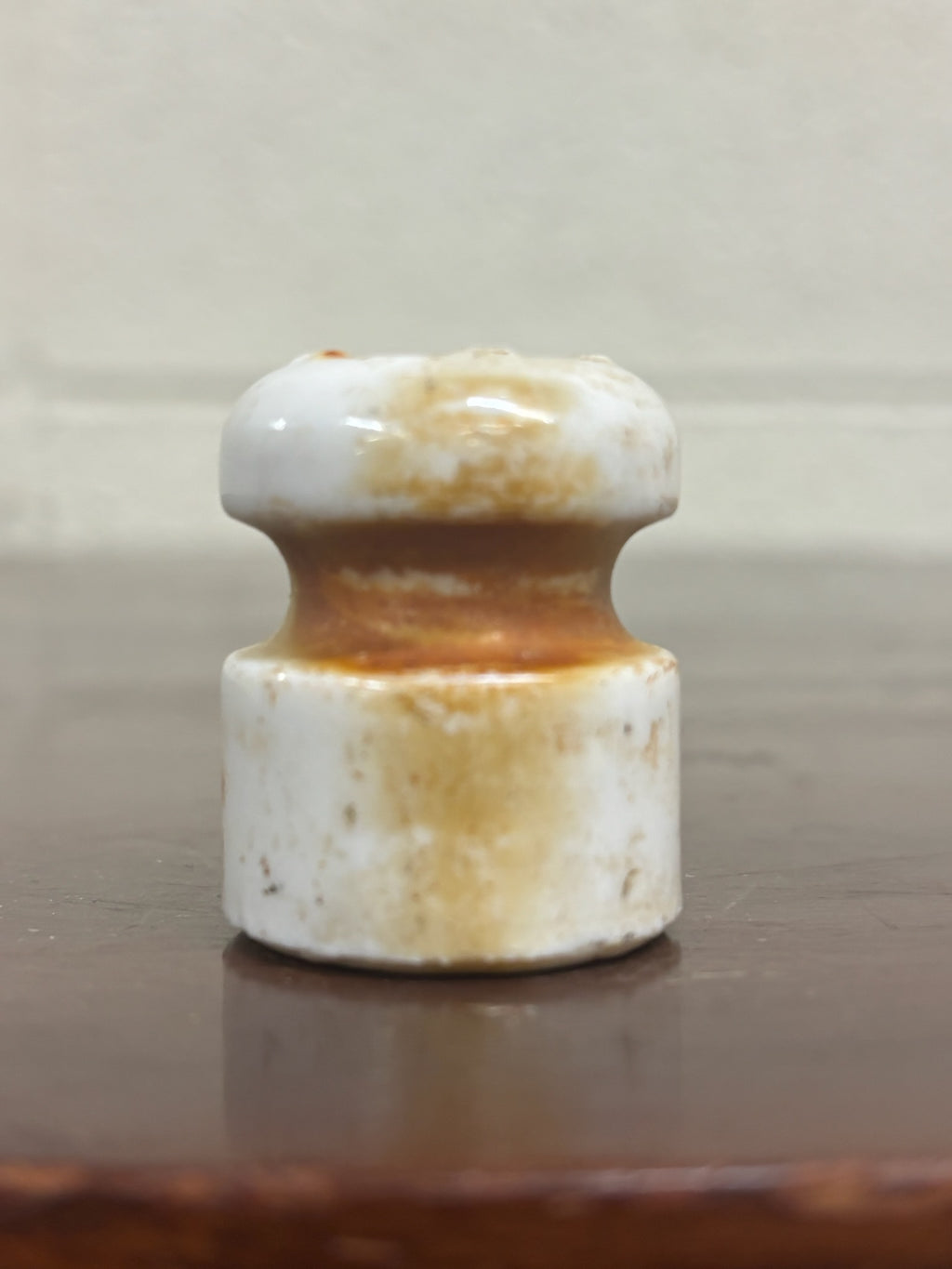 Antique Small White Ceramic Electrical Wire Insulator