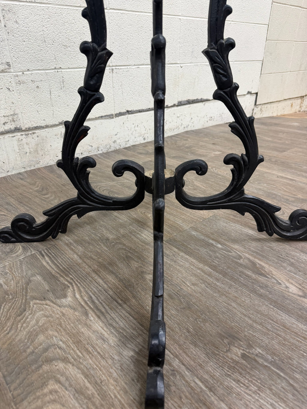 Vintage Hollywood Regency Style Wrought Iron and Glass Center Breakfast Table