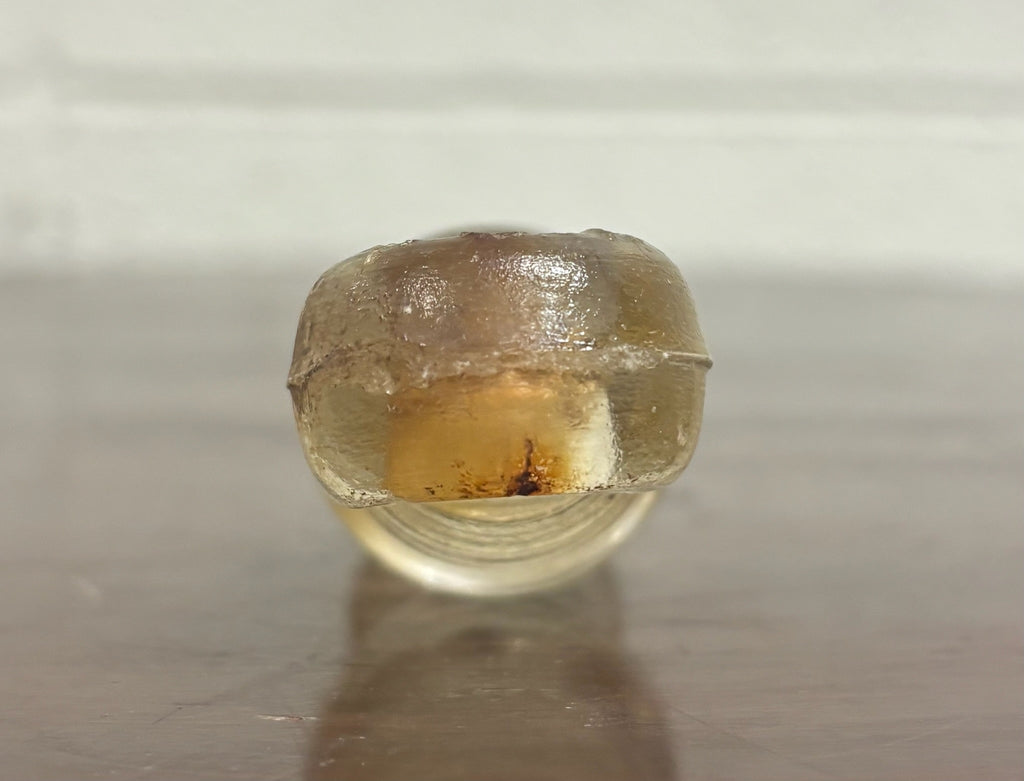 Antique Clear Glass Coil Radio Strain Dog Bone Insulator