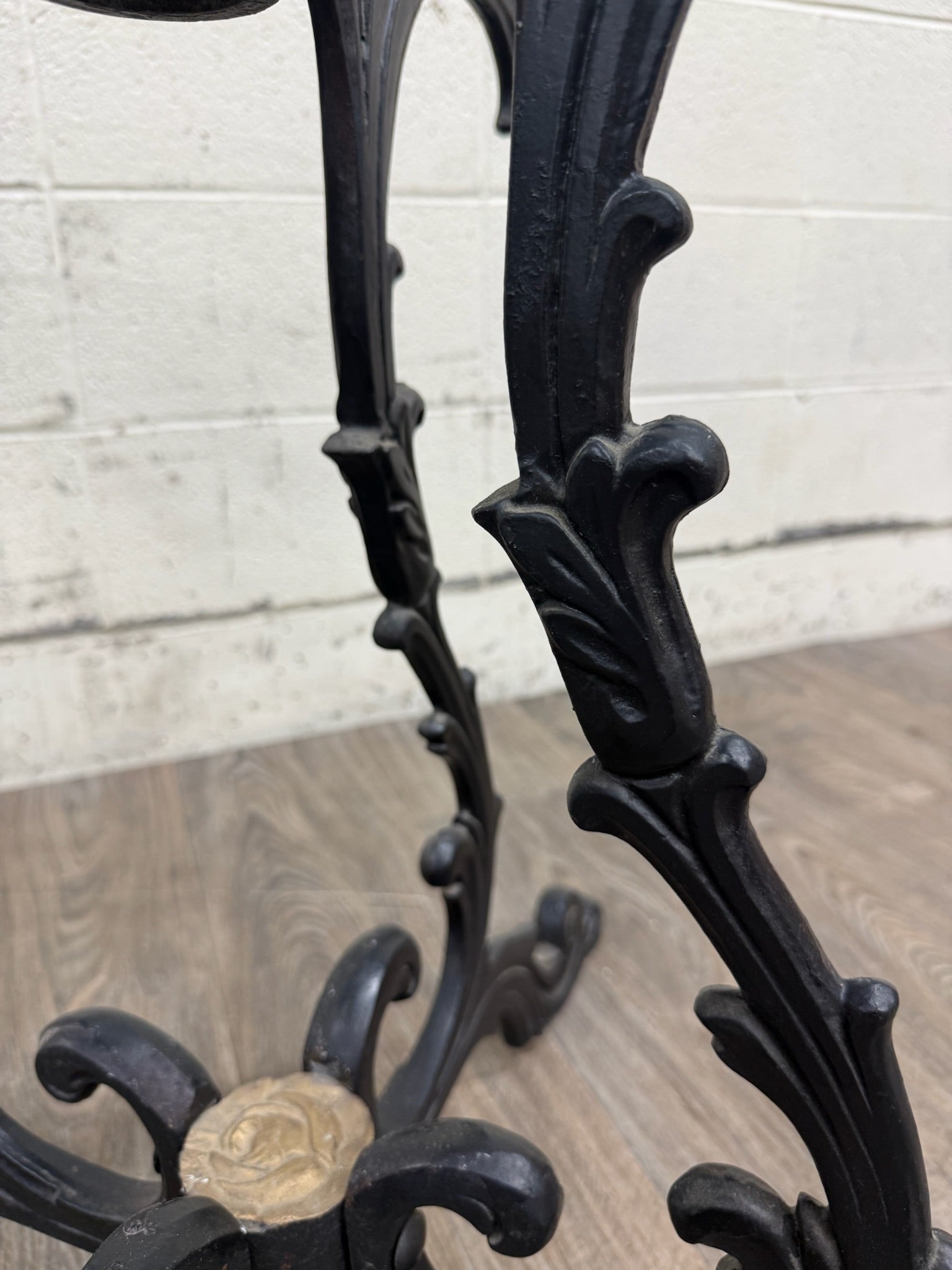 Vintage Hollywood Regency Style Wrought Iron and Glass Center Breakfast Table