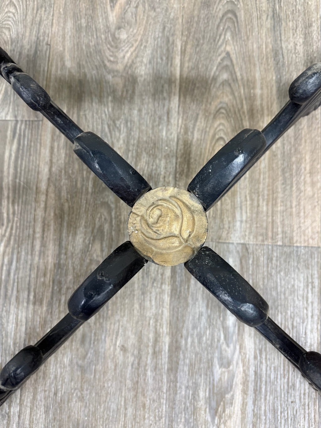 Vintage Hollywood Regency Style Wrought Iron and Glass Center Breakfast Table