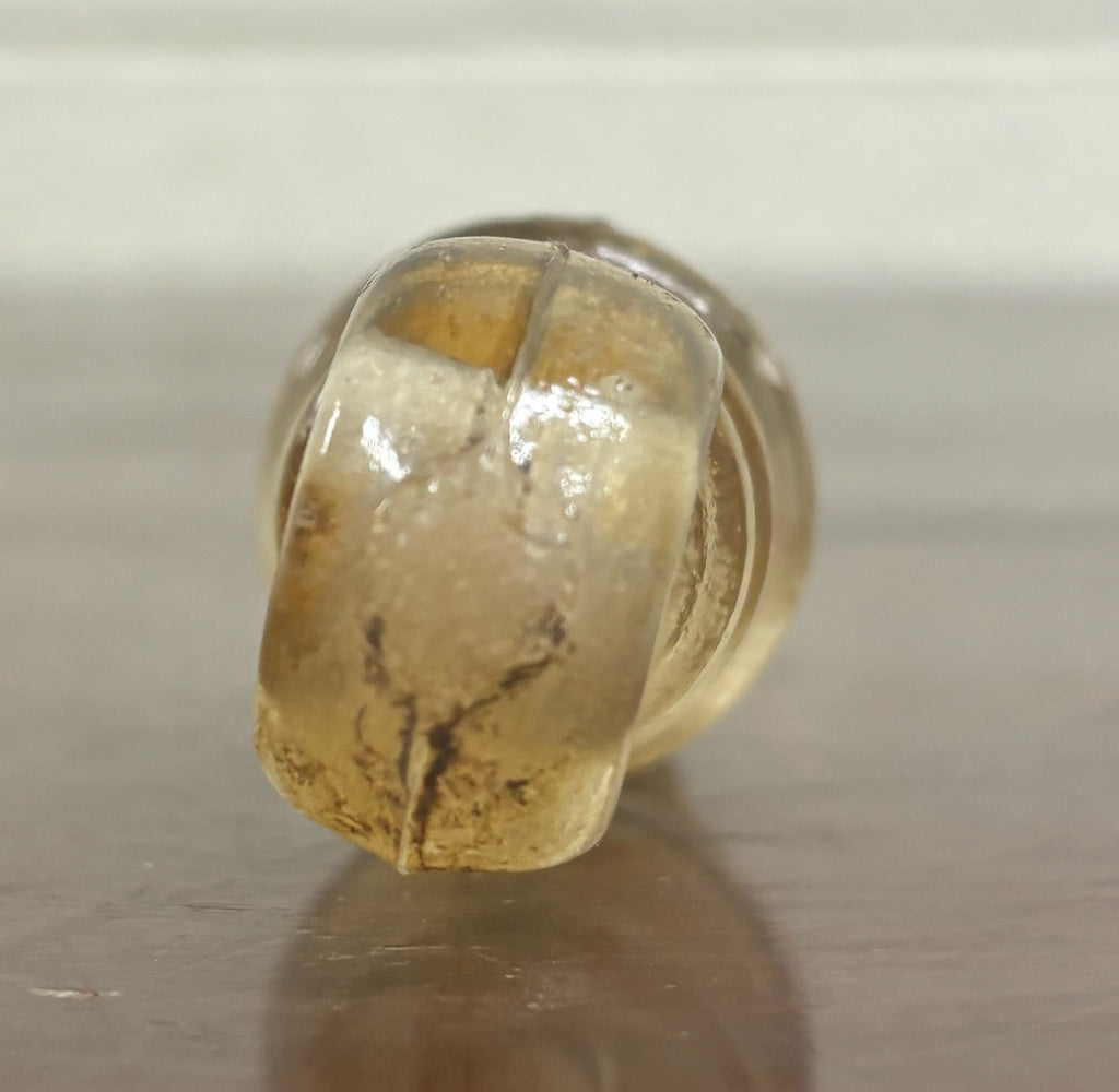 Antique Clear Glass Coil Radio Strain Dog Bone Insulator