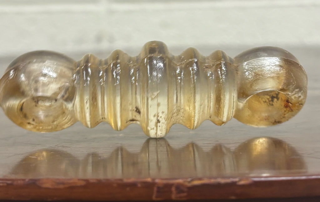 Antique Clear Glass Coil Radio Strain Dog Bone Insulator