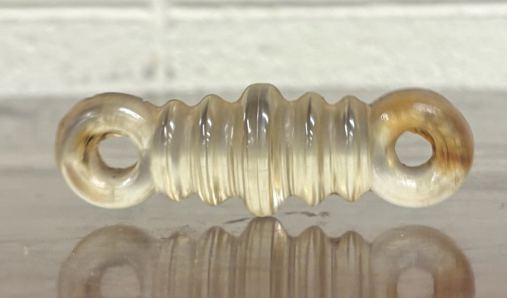 Antique Clear Glass Coil Radio Strain Dog Bone Insulator