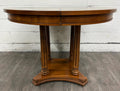 Vintage Neoclassical Regency Revival Walnut Pedestal Dining Table