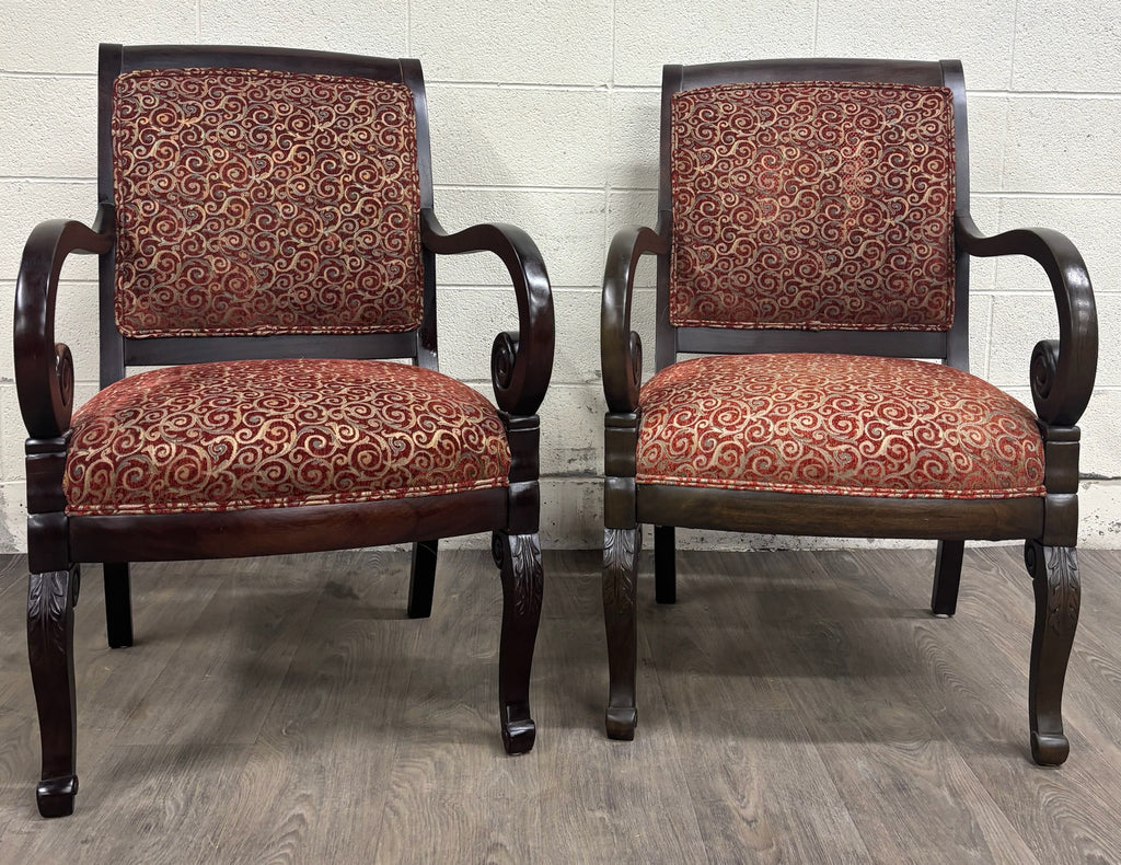Vintage Flexsteel French Empire Style Armchairs - Pair