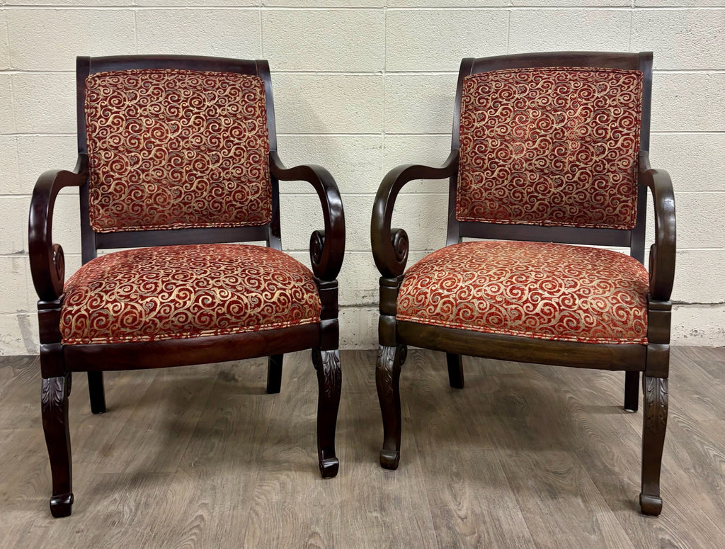 Vintage Flexsteel French Empire Style Armchairs - Pair