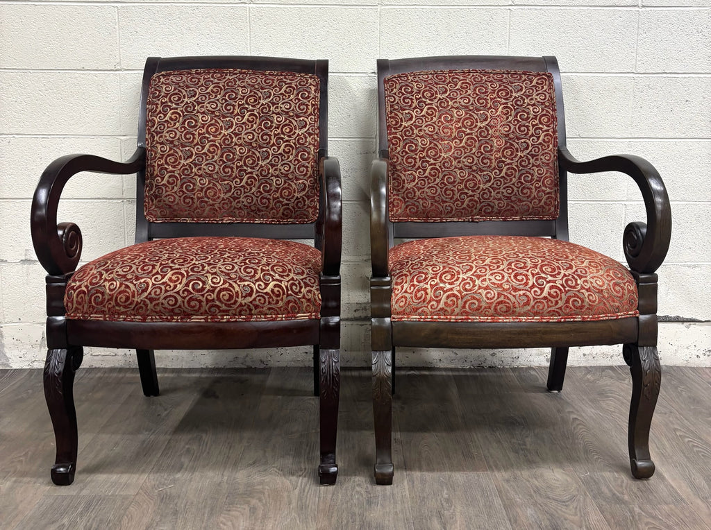 Vintage Flexsteel French Empire Style Armchairs - Pair