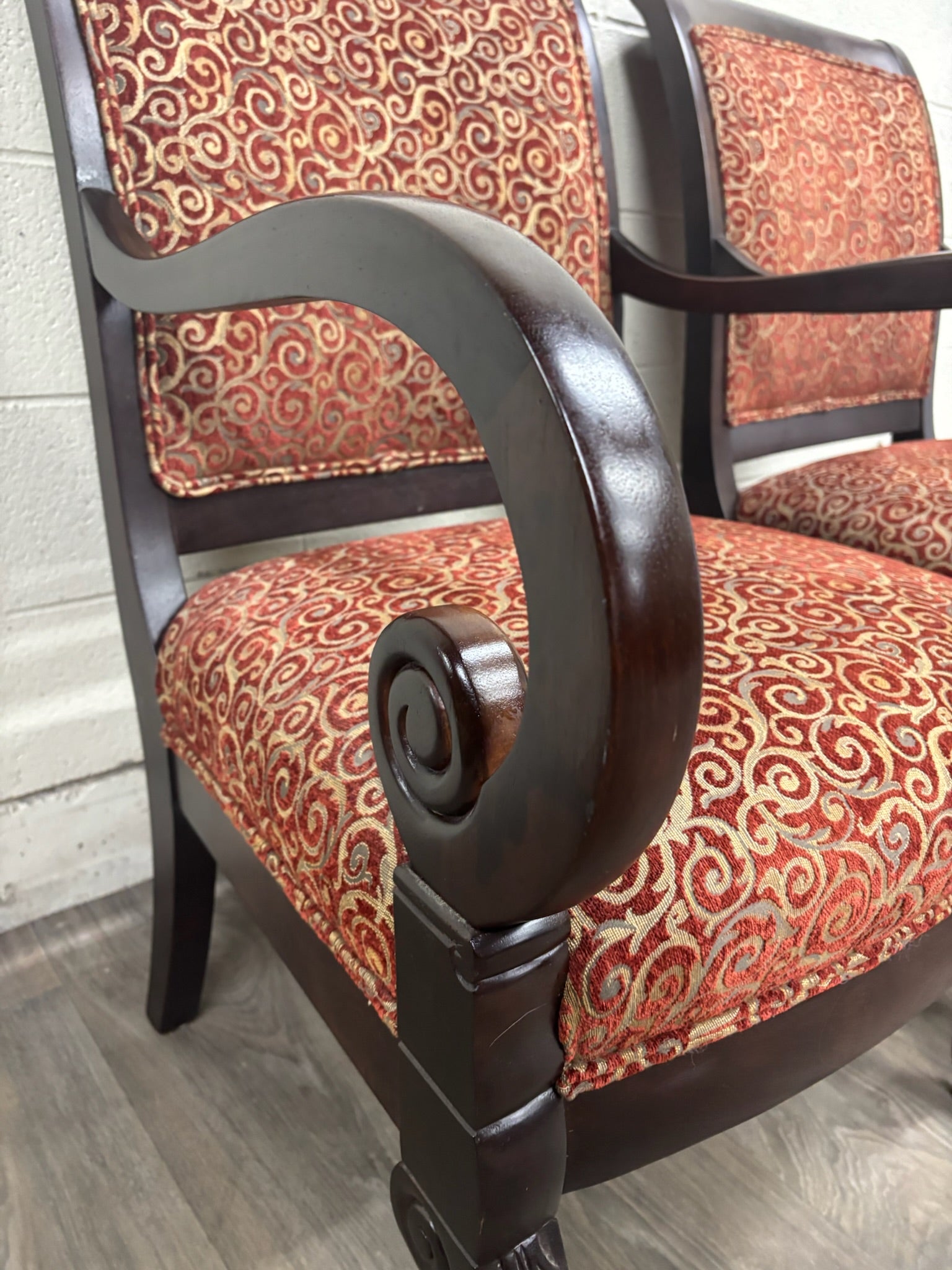Vintage Flexsteel French Empire Style Armchairs - Pair
