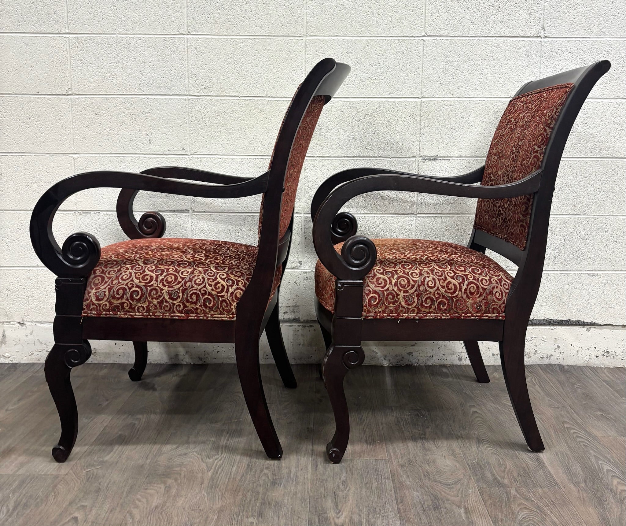 Vintage Flexsteel French Empire Style Armchairs - Pair