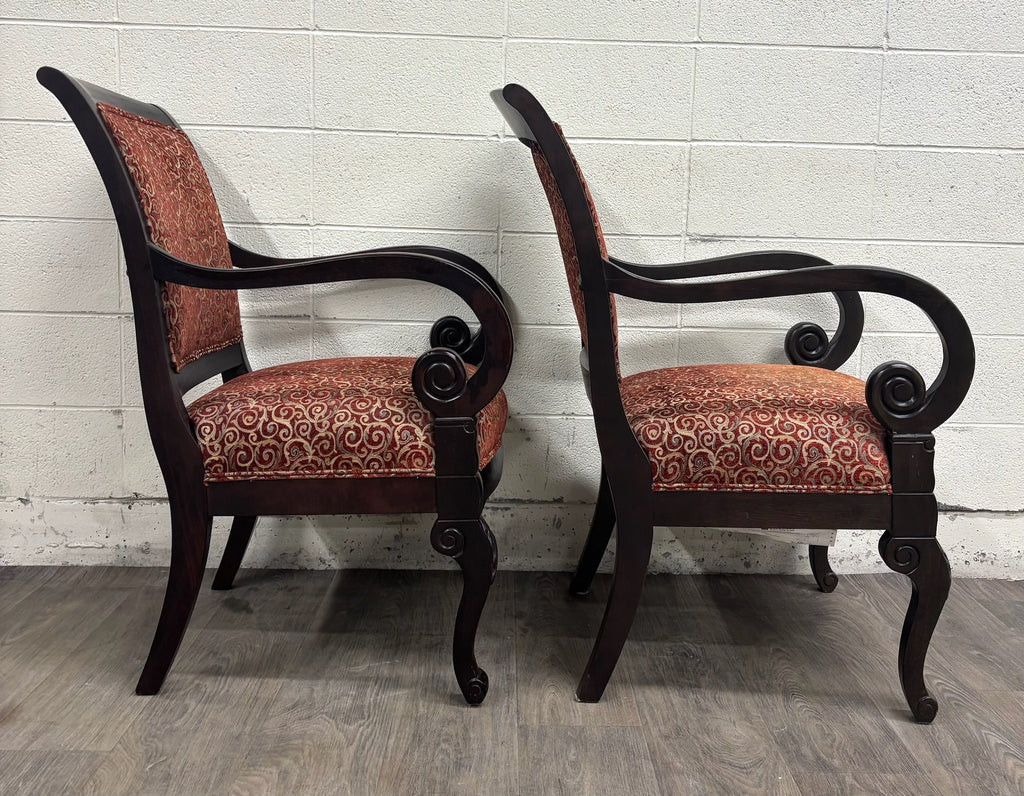 Vintage Flexsteel French Empire Style Armchairs - Pair