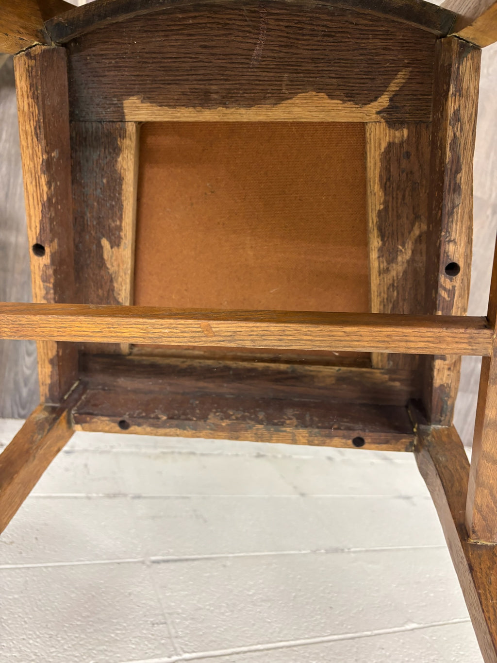 Antique Mission Arts and Crafts Tiger Oak Dining Chairs - Pair