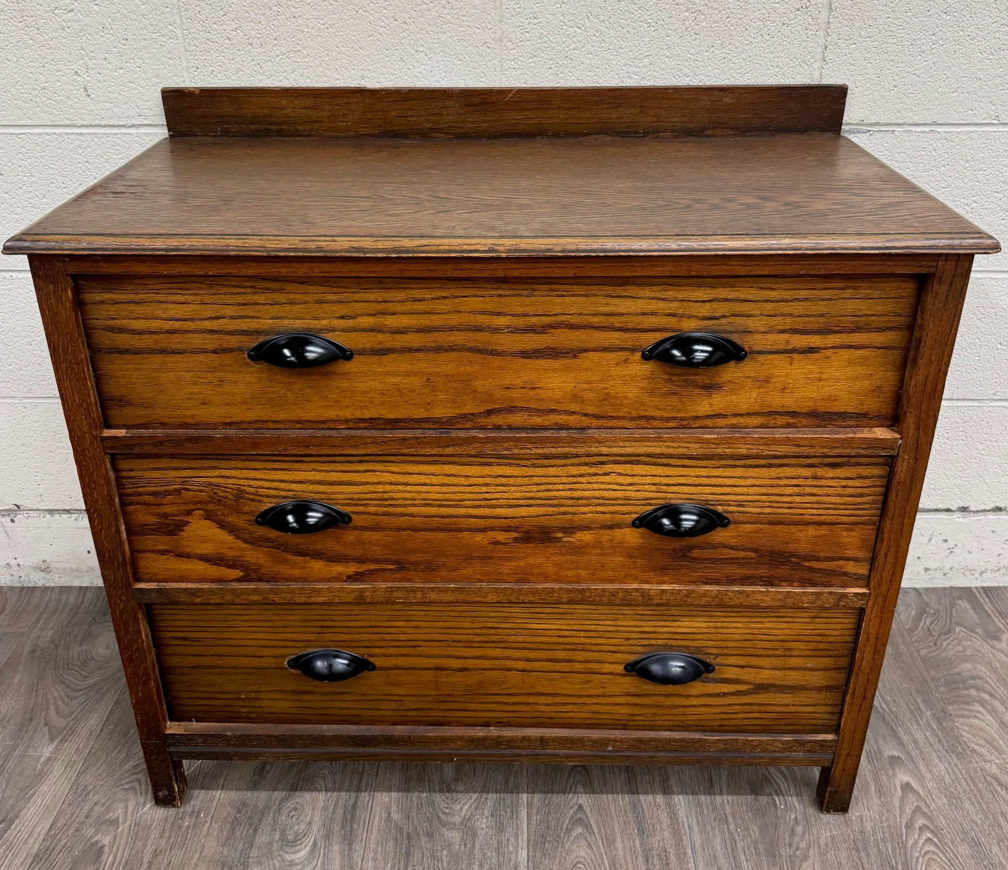Antique Arts and Crafts Mission Style Oak Dresser Chest of Drawers